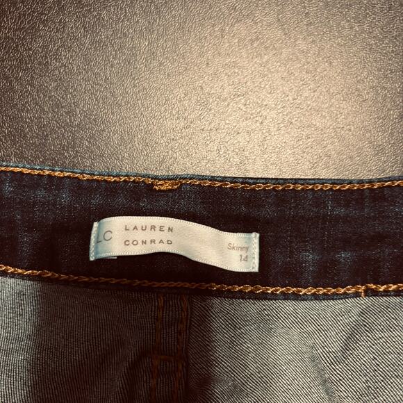 Lauren Conrad LC Women's Plus Size 14 Skinny Jeans Dark Wash - Picture 7 of 8